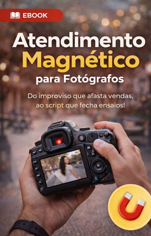 Capa do ebook Atendimento Magnético para Fotógrafos